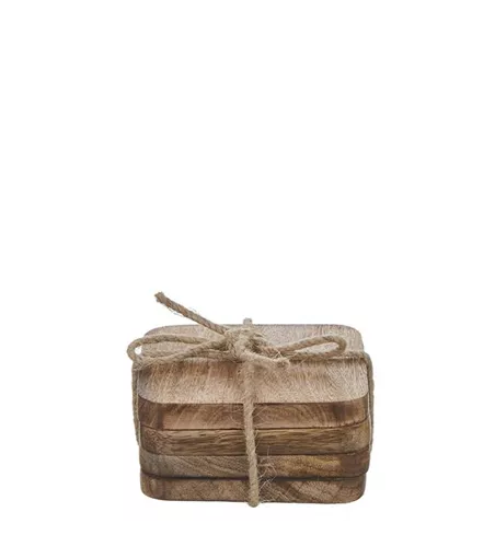 Duko Holz Untersetzer 4 Stk l10xb10xh5cm Duko Holz Untersetzer 4 Stk l10xb10xh5cm