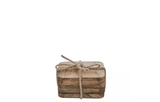 Duko Holz Untersetzer 4 Stk l10xb10xh5cm Duko Holz Untersetzer 4 Stk l10xb10xh5cm