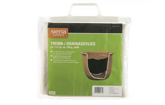 Trenn- und Drainagevlies 140g, 1x1m für Gefäße