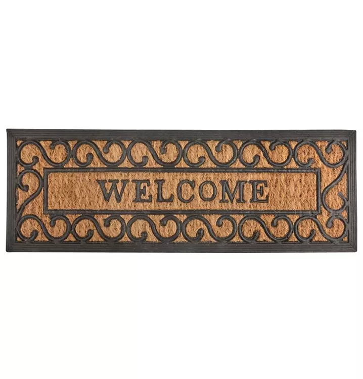 Stufenfußmatte Welcome Gummi Kokos