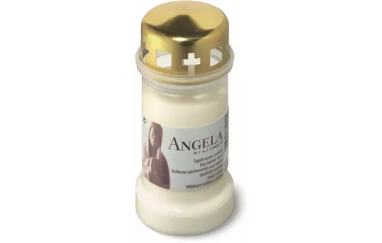 Grablicht Angela Nr3 mit Deckel Weiß Grablicht Angela Nr3 mit Deckel Weiß