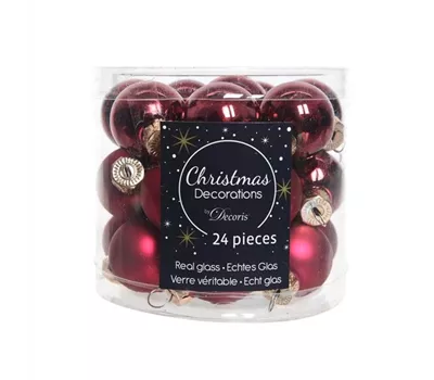 Kugeln Glas 2,5cm dunkelrot