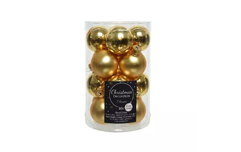 Kugeln Glas 3,5cm gold