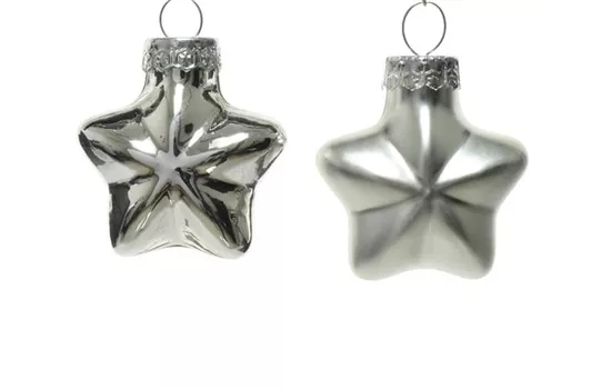 Sterne Glas 4cm silber Sterne Glas 4cm silber