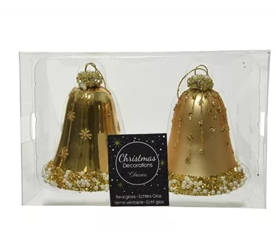 Glocke Glas gold 8cm Glocke Glas gold 8cm