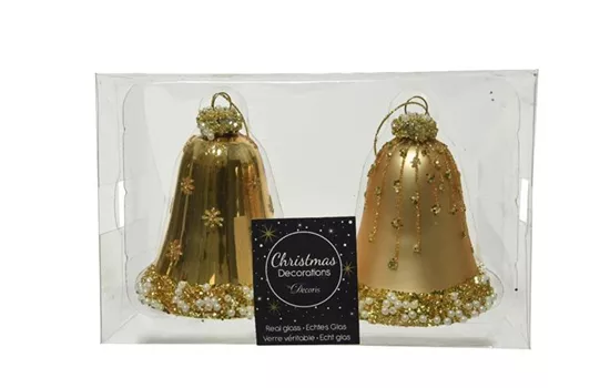 Glocke Glas gold 8cm Glocke Glas gold 8cm