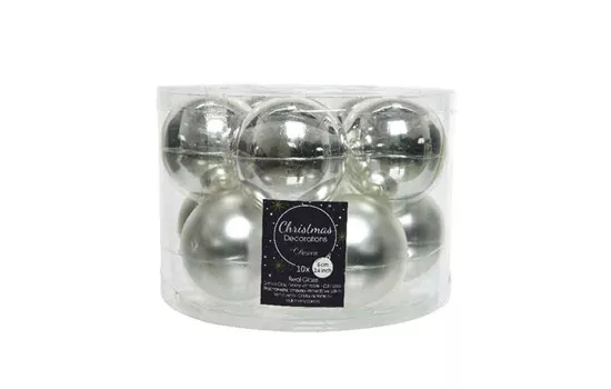 Kugeln Glas 6cm silber Kugeln Glas 6cm silber
