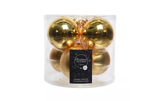 Kugeln Glas 8cm gold Kugeln Glas 8cm gold