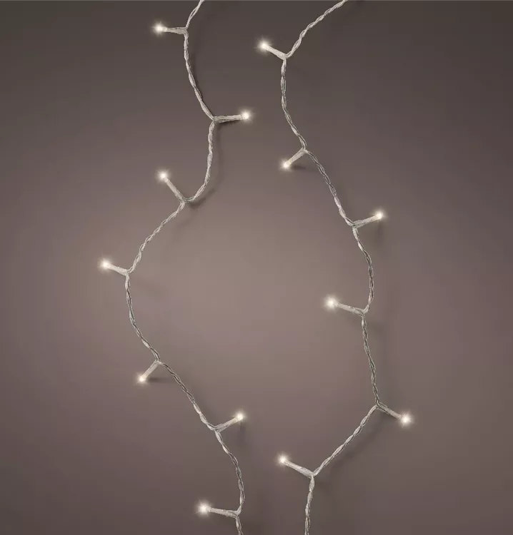 Licht: warm weiß / Kabel: transparent