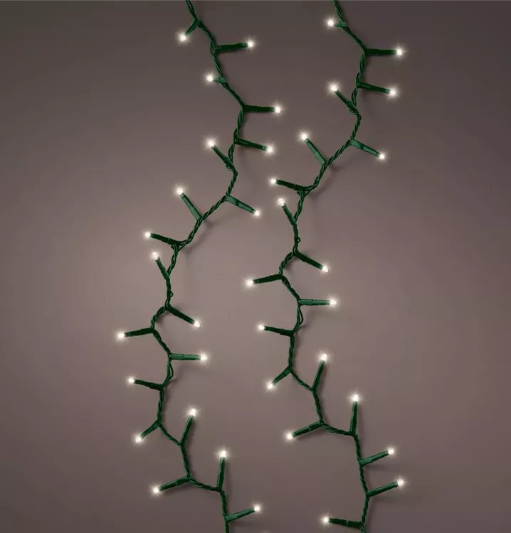 Baum-Lichterkette / Länge: 7,5m / grün / mit Timer
