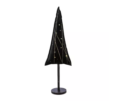 Samt Baum auf Fuss schwarz Samt Baum auf Fuss schwarz