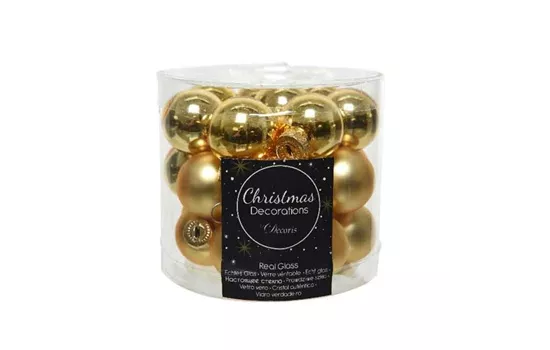 Kugeln Glas 2,5cm gold Kugeln Glas 2,5cm gold