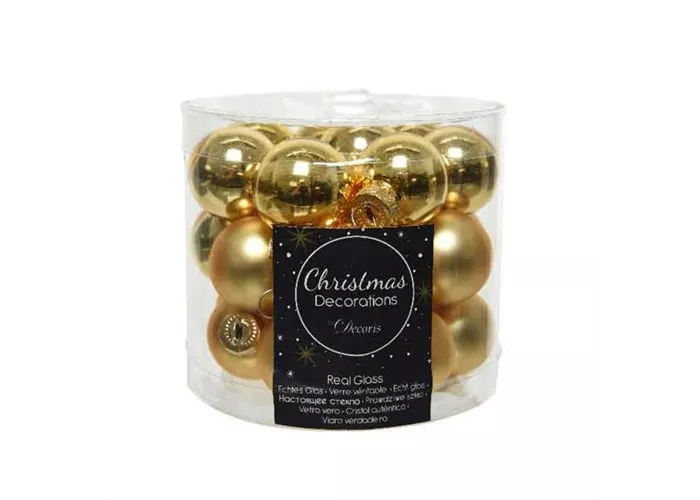 Kugeln Glas 2,5cm gold