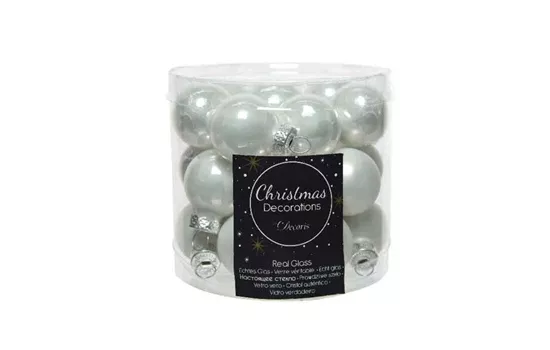 Kugeln Glas 2,5cm weiß Kugeln Glas 2,5cm weiß