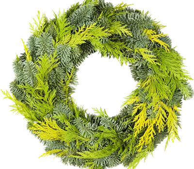 Adventskranz 25cm Koniferen Mix halbgebunden