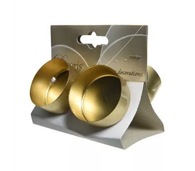 Metall Teelicht mit Dorn 7,5cm gold