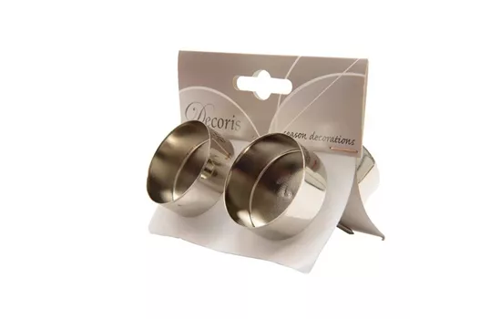 Metall Teelicht mit Dorn 7,5cm silber Metall Teelicht mit Dorn 7,5cm silber