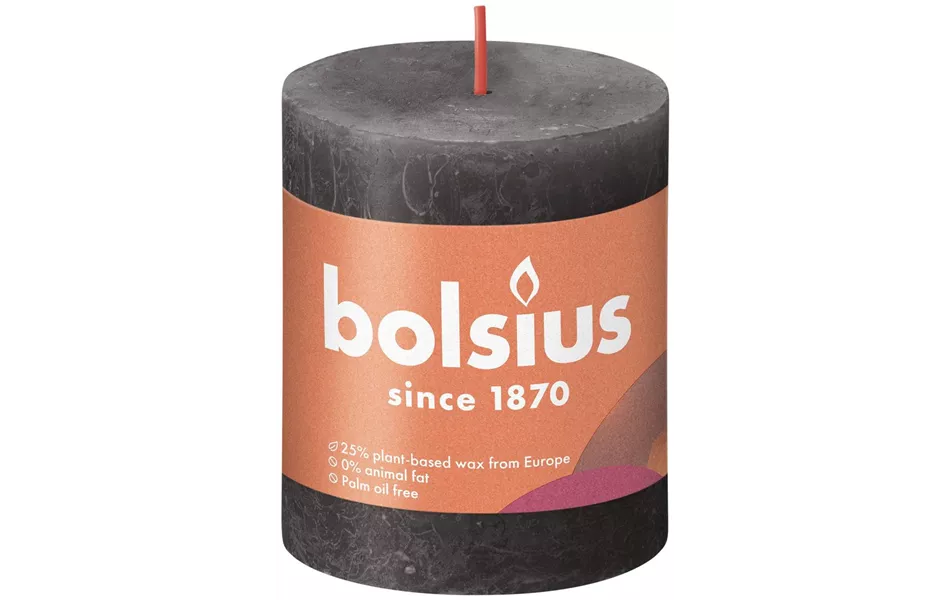 Stumpenkerze 80/68 Rustik Stürmisches Grau