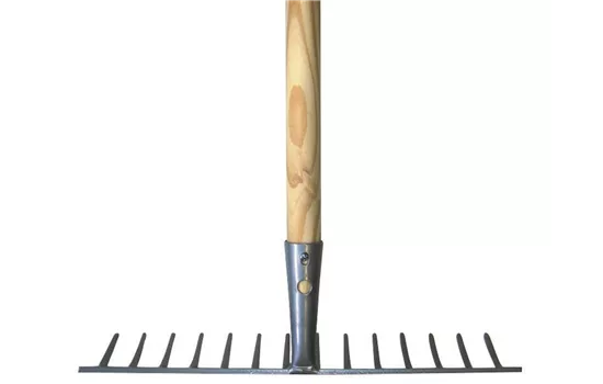 Gartenrechen 14 Zinken mit Gerätestiel