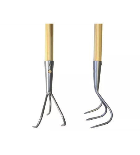 Grubber mit 3 Zinken mit Gerätestiel