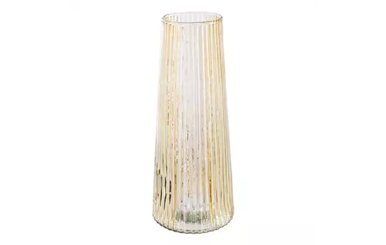 Glas Vase geriffelt ANNA