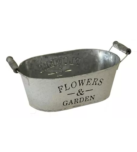 Jardiniere Zink 24x14,5x9cm Flower Jardiniere Zink 24x14,5x9cm Flower