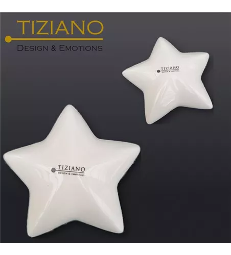Deko Stern Lazio liegend creme