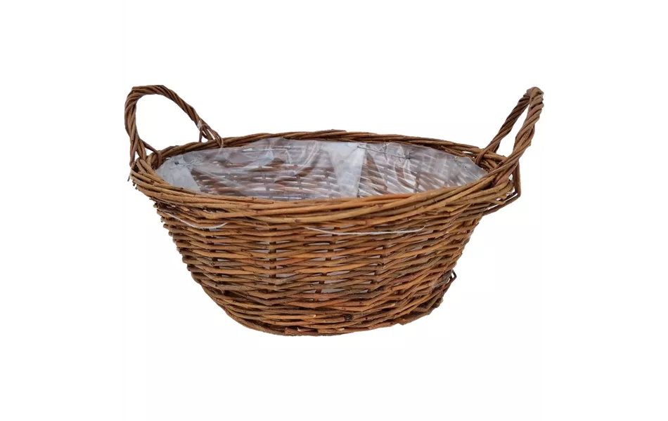 Weiden-Pflanzschale rund Ø30cm dunkel