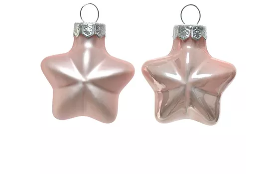 Sterne Glas 4cm rosa